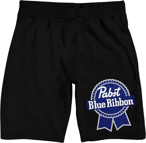 شورت بيجامة نوم أسود للرجال من Pabst Blue Ribbon Label in Saudi Arabia