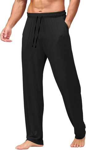 AMY COULEE Mens Pajama Bottoms, Lightweight Sleep Lounge Pants for Men, Soft Comfy Pjs Pants with Pockets in Kuwait