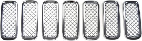 Trim Illusion- For Jeep Renegade Chrome Mesh Insert Grille Overlay in Saudi Arabia