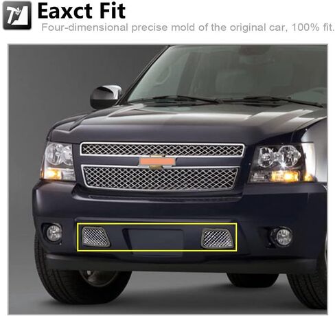شبكة مصد سفلي من الكروم من الفولاذ المقاوم للصدأ متوافقة مع 2007-2014 Tahoe Avalanche Suburban (ليس لـ Z71 والطراز الهجين) in Saudi Arabia