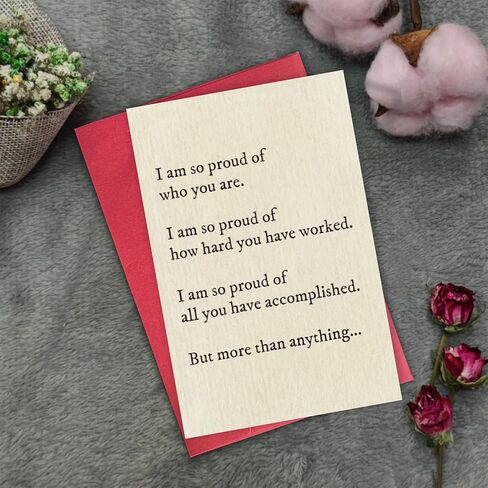 Heartfelt Proud of You Card, Congratulations Graduation Gift for Friends Family, Inspirational Encouragement Greeting Card for Achievement, New Job or Life Milestones in Saudi Arabia