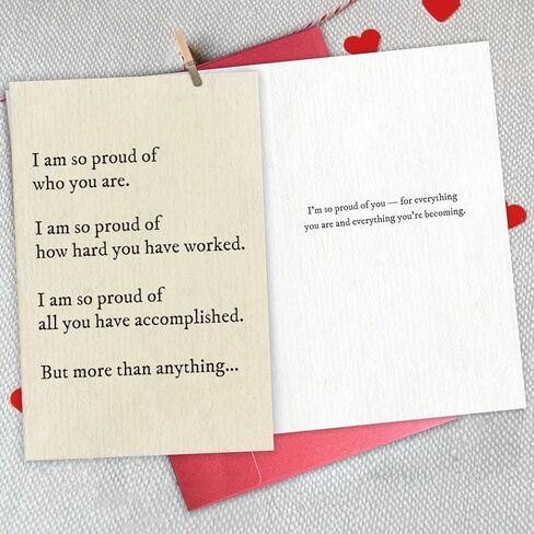 Heartfelt Proud of You Card, Congratulations Graduation Gift for Friends Family, Inspirational Encouragement Greeting Card for Achievement, New Job or Life Milestones in Saudi Arabia