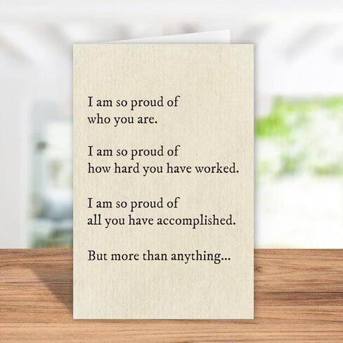 Heartfelt Proud of You Card, Congratulations Graduation Gift for Friends Family, Inspirational Encouragement Greeting Card for Achievement, New Job or Life Milestones in Saudi Arabia
