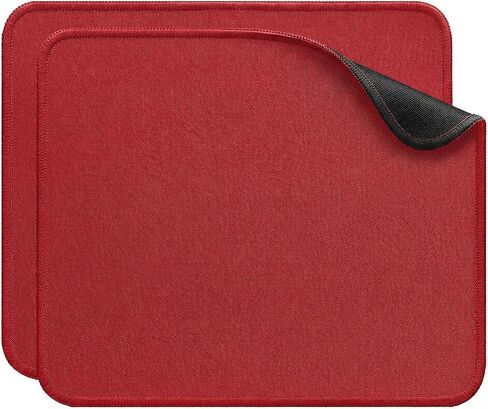 2-Pack Waterproof Mousepad with Easy Clean Surface, Computer Mouse Pad with Anti-fray Stitching, Non-Slip Rubber Base, Mouse Pads for Laptop PC & Office Home Desk (Black) in Saudi Arabia
