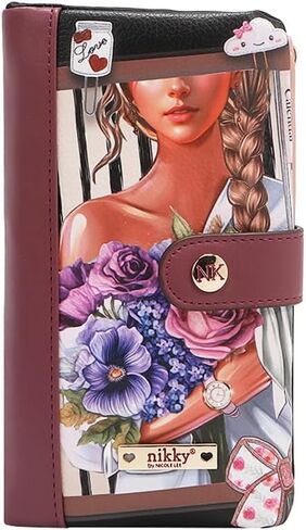 Nicole Lee NIKKY Vegan Leather Bifold Wallet, RFID Blocking, 8 Card Slots (SWEET GIRL) in Saudi Arabia