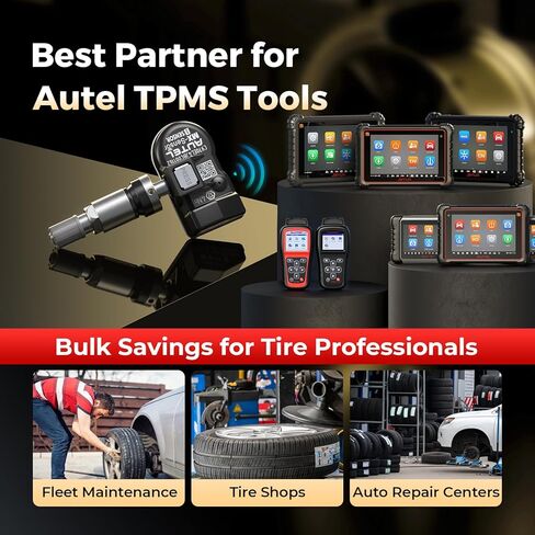 Autel MX-Sensor 2 in 1(315Mhz+433 Mhz) Sensor Programmable TPMS Sensor -OE Level Tire Pressure Monitoring System (Press-in)(Metal Valves,Pack of 4 Sensor) in Saudi Arabia
