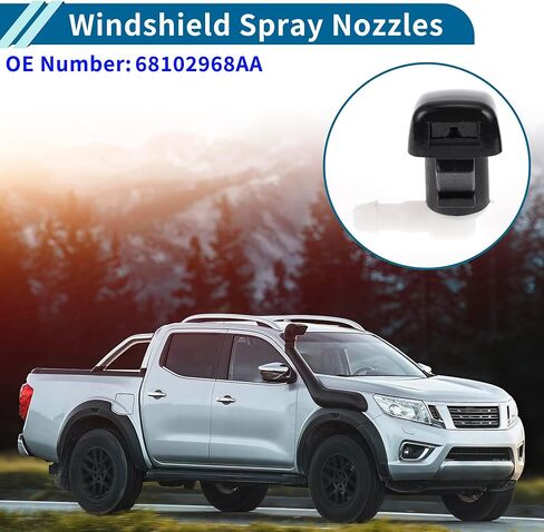 Windshield Washer Nozzle for Jeep for Cherokee 2014-2017 – Direct Replacement OE# 68102968AA, Front Windshield Spray Jet, Pack of 2 in Saudi Arabia