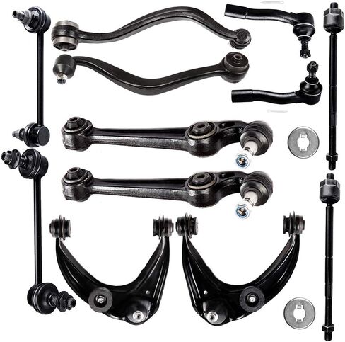 ASAPE 12Pcs Suspension Kit - Fit for Mazda 6 2.3L 2003 2004 2005 2006 2007 for Mazda 6 3.0L 2006 2007 - Front Upper rearward forward Lower Control Arm Ball Joint Sway Bar Outer Inner Tie Rod End in Saudi Arabia