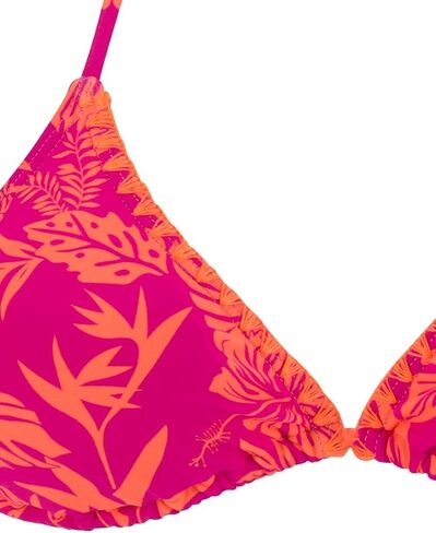 LASCANA Women's Tropical Triangle Bikini Swimsuit Top Bra Sizing Orange Pink 32A/B in Saudi Arabia