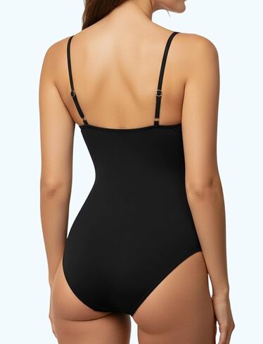 Women Bodysuits Spaghetti Strap Square Neck Thong Summer Body Suit Backless Cami Leotard Sleeveless Tank Top in Saudi Arabia