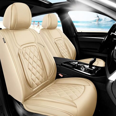 أغطية مقاعد السيارة المصنوعة من الجلد الفاخر من Fit Equinox متوافقة مع سيارة Chevy Equinox 2011-2026، مسامية، مقاومة للتآكل، متوافقة مع الوسائد الهوائية، حماية من جميع الأحوال الجوية وتغطية كاملة، مجموعة كاملة باللون الرمادي in Kuwait