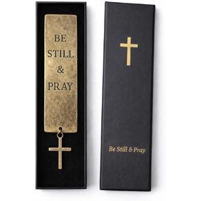 إشارة مرجعية للكتاب المقدس المسيحي - إشارة مرجعية للصلاة من معدن النحاس الصلب مع صليب - هدية الكتاب المقدس "كن ثابتًا وصلي" للنساء والرجال - دراسة الكتاب المقدس والقراءة التعبدية in Kuwait