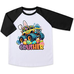 طفل عيد الفصح قميص بنين بنات كسارة البيض متعة الرسم 3/4 راجلان تيز أطفال عيد الفصح شاحنة كبيرة قمم 2-7 سنوات in Kuwait