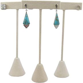 حلق من جلد الغزال البيج مقاس 5.75 بوصة 12 قطعة لعرض المجوهرات، والتجزئة، والاستخدام المنزلي، والمعارض التجارية، وحقيبة العرض، للبريد، والخطاف، والحلقة، والأقراط المتدلية in Kuwait