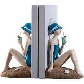 نهايات الكتب، نهايات الكتب، نهايات الكتب المصنوعة من الراتنج، نهايات سطح المكتب، تصميمات فريدة لفتاة الشاطئ، سدادة كتب للمدرسة، المنزل، المكتب، المكتبة، نهايات الكتب للأرفف (ب) in Kuwait