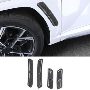 4 قطع شريط قوس الحاجب لعجلة السيارة متوافق مع Hyundai Tucson 2022 ~ 2024 - زخرفة حماية حافة الإطار ذاتية اللصق مضادة للتصادمات، واقي خارجي تلقائي بنمط ألياف الكربون in Kuwait
