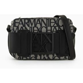 Armani Exchange Women's Logo Placket Top Zip Camera Crossbody Bag in Saudi Arabia