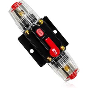 حامل الصمامات المضمنة 150 أمبير، قاطع دائرة تيار مستمر 12 فولت - 48 فولت، حامل الصمامات القابل لإعادة الضبط، مفتاح قاطع الدائرة المضمن لحماية الصوت الزائد للقوارب البحرية ستيريو السيارة in Kuwait