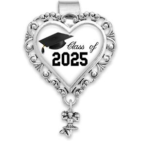 Class of 2025 Graduate Cap Heart Visor Clip with Cheer Accent Charm Car Truck Vehicle Graduation Car Accessory Gift in Saudi Arabia