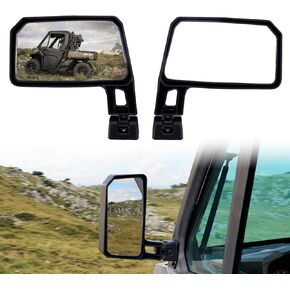 Wider Adjustable Side Mirrors for Can Am Defender Accessories 2016-2025, Wider Convex Break-Away Side Rearview Mirrors for Can-Am Defender HD5 HD7 HD8 HD9 HD10, Replace #715008100, 2pcs in Kuwait