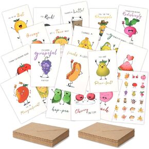 Premium Funny Thank You Cards Set of 20, 4x6 INCH Unique Teacher Appreciation Cards with Envelopes, Cute Notes for Kids Student, Blank Notecards with Envelopes & Matching Stickers, Graduation Gift in Kuwait