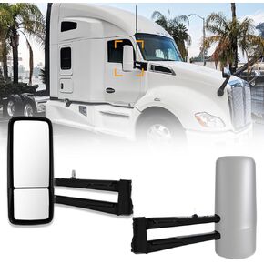 Door Mirror for Kenworth T680 T880 Replacement Passenger Right Side Mirrors for Kenworth Truck Heated Adjustable Door Mirror for T880 T680 Semi Truck Accessories Chrome (Passenger Right Side) in Saudi Arabia