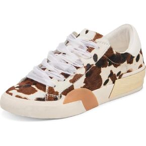 Dolce Vita Womens Zina Sneaker, White/Black Leather, 6.5 US in Saudi Arabia