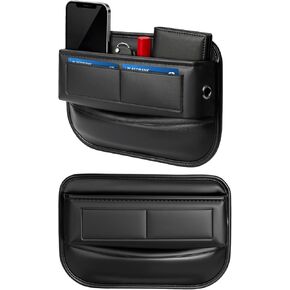 Yewltvep Universal Fit Car Gap Filler, Premium Leather Front Seat Gap Filler Organizer Center Console Seat Side Organizer with Card Slots for Car SUV Truck (2) in Kuwait