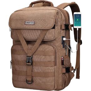 WITZMAN Travel Backpack for Men Large Canvas Laptop Backpack Fit 16 inch Carry on TSA Friendly Flight Approved Vintage Rucksack for Traveling(A8012 Army Green) in Saudi Arabia
