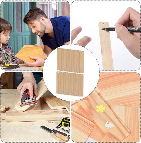 20 Pack Blank Bamboo Bookmark, 4.7 Inch Unfinished Craft Tags Engraving Bamboo Blanks Bookmarks Rectangle Wood Hanging Tags for DIY Gifts Book Marking Crafts Decors in Saudi Arabia