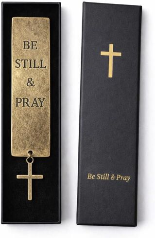 إشارة مرجعية للكتاب المقدس المسيحي - إشارة مرجعية للصلاة من معدن النحاس الصلب مع صليب - هدية الكتاب المقدس "كن ثابتًا وصلي" للنساء والرجال - دراسة الكتاب المقدس والقراءة التعبدية in Kuwait