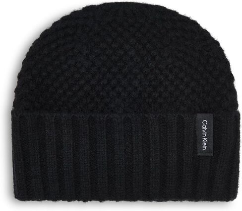 Calvin Klein Women's Chunky Waffle Knit Beanie with Velboa Fleece Lining in Saudi Arabia