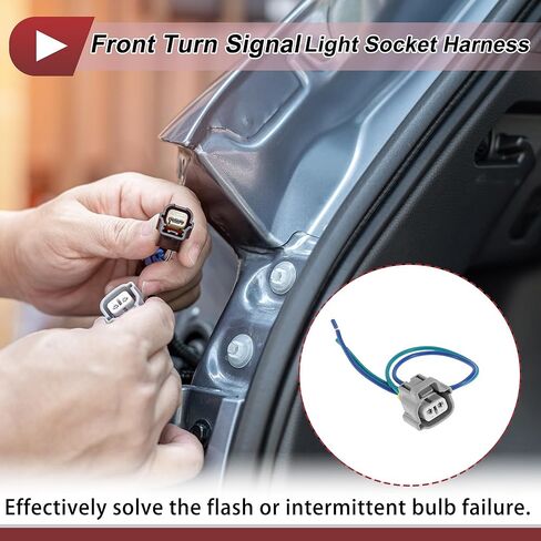 1 Set Front Turn Signal Light Socket Wiring for Toyota Celica 2000-2005 No.9007560006/90075-60006 Lamp Bulb Pigtail Connector Harness in Saudi Arabia