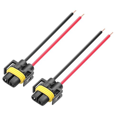 GINTOOYUN H8 H11 Car Light Wire Socket Connector 2 PCS Pigtail Socket Wiring Harness Female Connector Adapter for Headlights Fog Lights (2 PCS Female) in Saudi Arabia