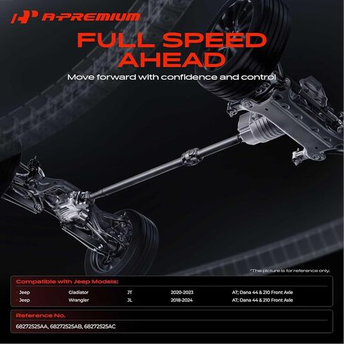 A-Premium Front Complete Drive Shaft Prop Shaft Driveshaft Assembly Compatible with Jeep JL Series Wrangler 2018-2024, JT Series Gladiator 2020-2023, Automatic Transmission in Saudi Arabia