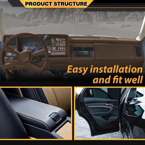 لوحة القيادة الأساسية متوافقة مع شاحنة Chevy & GMC 1988-1994، تناسب Chevy Blazer GMC Yukon Suburban 1992-1994 باللون البني in Saudi Arabia