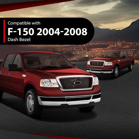 غطاء لوحة الكسوة المركزية بإطار راديو داش متوافق مع Ford F150 2004 2005 2006 2007 2008 4L3Z-1504302-AAA أسود in Saudi Arabia