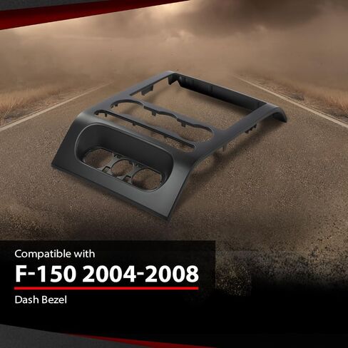 غطاء لوحة الكسوة المركزية بإطار راديو داش متوافق مع Ford F150 2004 2005 2006 2007 2008 4L3Z-1504302-AAA أسود in Saudi Arabia