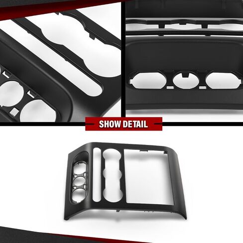 غطاء لوحة الكسوة المركزية بإطار راديو داش متوافق مع Ford F150 2004 2005 2006 2007 2008 4L3Z-1504302-AAA أسود in Saudi Arabia