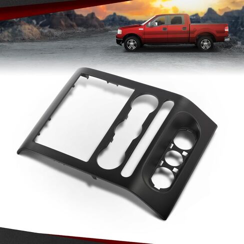 غطاء لوحة الكسوة المركزية بإطار راديو داش متوافق مع Ford F150 2004 2005 2006 2007 2008 4L3Z-1504302-AAA أسود in Saudi Arabia