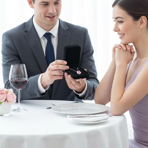 16 عبوة من علب هدايا المجوهرات المخملية السوداء - علبة عرض القلادة للتخزين والهدايا، والخطوبة والزفاف والذكرى السنوية لأعياد الميلاد in Kuwait