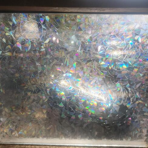 （23.62inX196.85in） Window Privacy Film, Stained Glass Rainbow Film Decorative Window Clings, Static Cling Sun Blocking Stickers Decals Coverings Tint for Home Heat Control, Non-Adhesive in Saudi Arabia