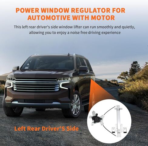 Rear Left Side Power Window Regulator Assmbly Compatible with Escalade Tahoe Yukon 2007-2014 Replaces 25885882 15883001 in Saudi Arabia