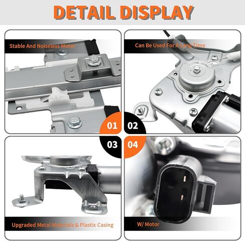 Rear Left Side Power Window Regulator Assmbly Compatible with Escalade Tahoe Yukon 2007-2014 Replaces 25885882 15883001 in Saudi Arabia