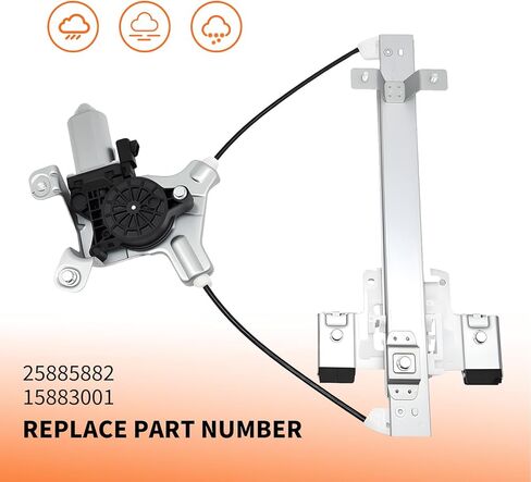 Rear Left Side Power Window Regulator Assmbly Compatible with Escalade Tahoe Yukon 2007-2014 Replaces 25885882 15883001 in Saudi Arabia