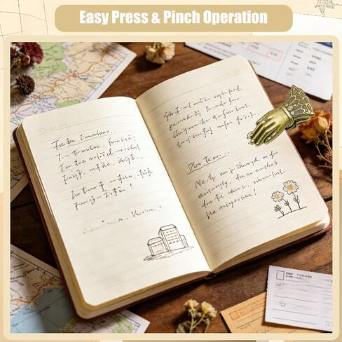 مشابك مجلة معدنية عتيقة على شكل يد، حامل صفحة دفتر المسافر، ملحقات تزيين للمنزل والمكتب DIY مجلة رصاصة غير المرغوب فيها in Kuwait