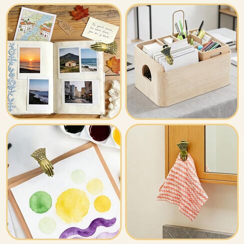 مشابك مجلة معدنية عتيقة على شكل يد، حامل صفحة دفتر المسافر، ملحقات تزيين للمنزل والمكتب DIY مجلة رصاصة غير المرغوب فيها in Kuwait