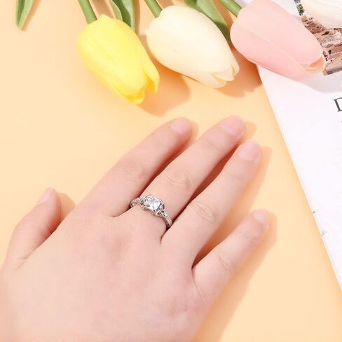 Diamond Ring Christmas Jewelry Wedding Exquisite Simplicity Women Silver,Alloy(8#) in Saudi Arabia