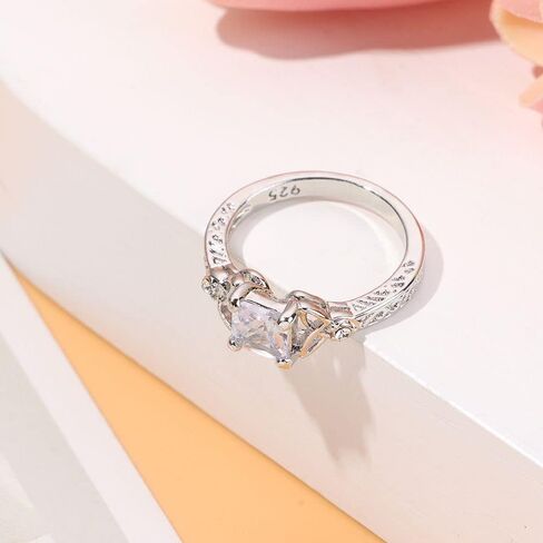 Diamond Ring Christmas Jewelry Wedding Exquisite Simplicity Women Silver,Alloy(8#) in Saudi Arabia