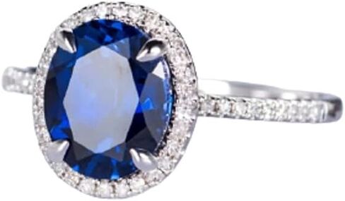 Jewelry Women Fashion London Blue Topaz Gemstone 925 Sterling Silver Ring Wedding Gifts Bridal Jewelry Size 6-10 in Saudi Arabia